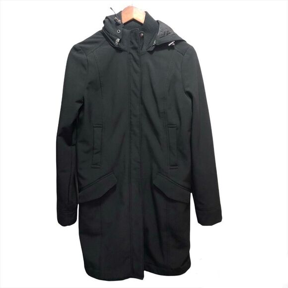 Roots Black Rain Trenchcoat Jacket Size Medium - Picture 1 of 13